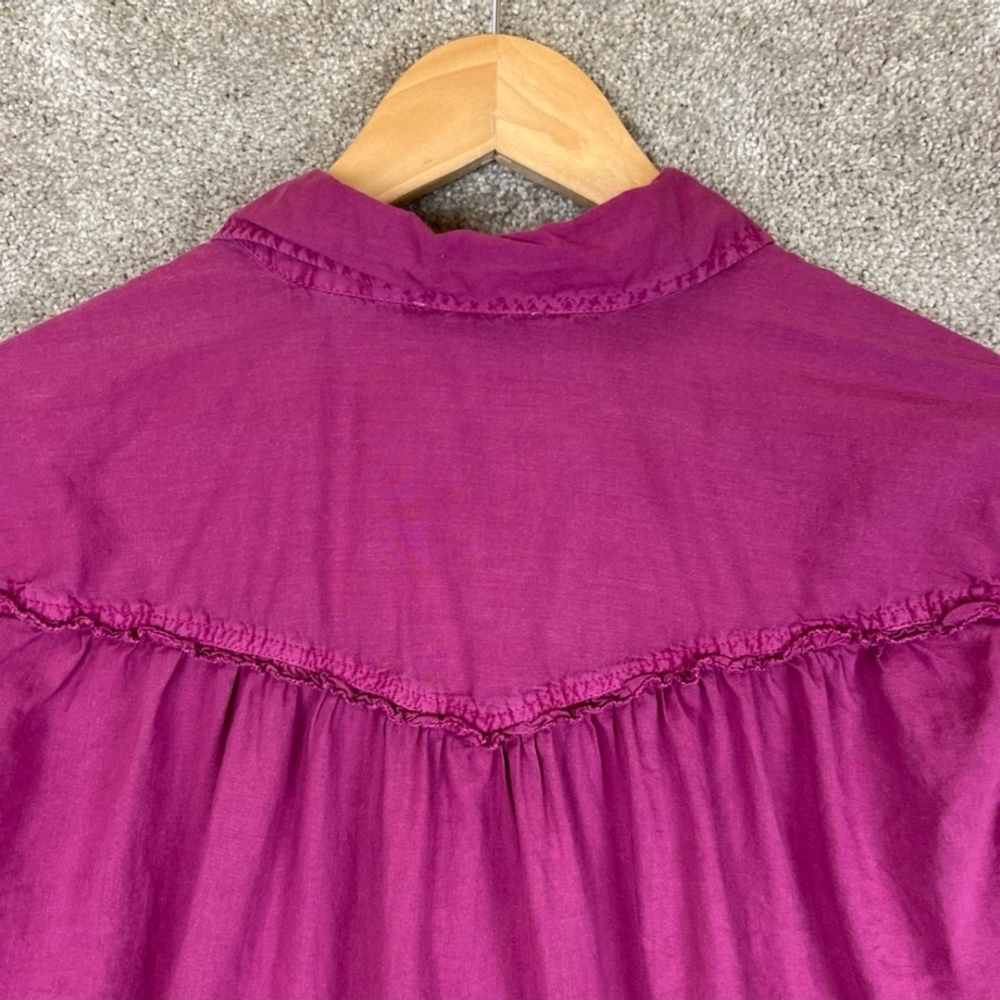 🌻Sundance Rich Purple Raspberry Button-Down Shirt - Picture 8 of 14